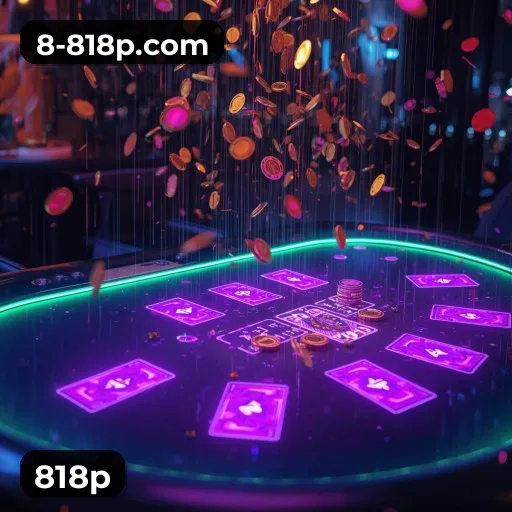 818p App home screen with mobile slots and casino categories